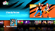 Turn Up The Love on the Just Dance 2017 menu