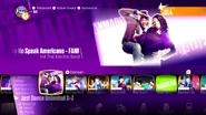 Americanofan jd2018 menu.png (988 KB) We No Speak Americano (Fanmade Version) on the Just Dance 2018 menu (outdated assets)