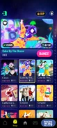 Cake By The Ocean on the Just Dance Now menu (2024 update, phone)