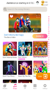 Don’t Worry Be Happy on the Just Dance Now menu (2020 update, phone)