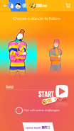 Just Dance Now coach selection screen (2017 update, phone)