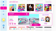 Ice Cream on the Just Dance 2021 menu