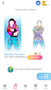 Just Dance Now coach selection screen (2020 update, phone)