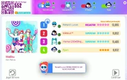 Just Dance Now scoring screen