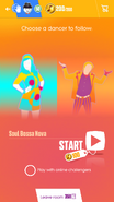 Just Dance Now coach selection screen (2017 update, phone)