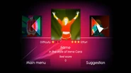 Fame on the Just Dance menu