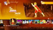 Baby Girl on the Just Dance 2018 menu