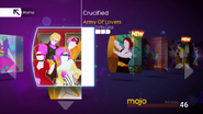 Crucified on the Just Dance 4 menu