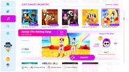 Aserejé (The Ketchup Song) on the Just Dance 2019 menu