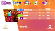 Just Dance Now scoring screen (2017 update)