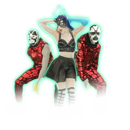 A behind the scenes-like photo of the on-stage dancers that was strangely found in the game files