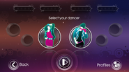 Just Dance 3 coach selection screen (Wii/PS3)