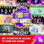 Rock Lobster appearing in a Just Dance Unlimited banner (on the top)