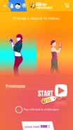 Just Dance Now coach selection screen (2017 update, phone)