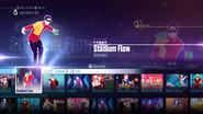 Stadium Flow on the Just Dance 2016 menu (Classic, 8th-gen)