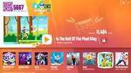 In the Hall of the Pixel King on the Just Dance Now menu (2017 update, computer)