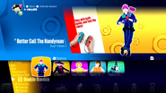 Better Call The Handyman on the Just Dance 2018 menu