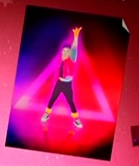 The dancer on a poster in Teenage Dream