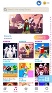 Baianá on the Just Dance Now menu (phone)