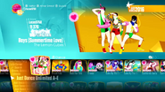 Boys (Summertime Love) on the Just Dance 2018 menu