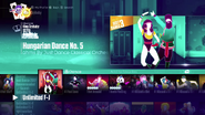 Hungarian Dance No. 5 on the Just Dance Unlimited menu (2017)