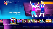 Jump (For My Love) on the Just Dance 2018 menu