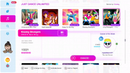 Kissing Strangers (Charleston Version) on the Just Dance 2019 menu