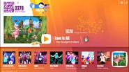 Love Is All on the Just Dance Now menu (2017 update, computer)