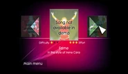 Fame in the Just Dance demo. Notice how the songs around it are different than the ones in the final game’s screenshot.