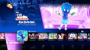 Blue (Da Ba Dee) on the Just Dance 2018 menu (8th-gen)