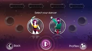 Just Dance 3 coach selection screen (Wii/PS3)