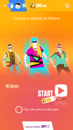 Just Dance Now coach selection screen (2017 update, phone)