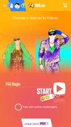 Just Dance Now coach selection screen (2017 update, phone)