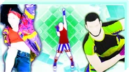 The coach on the icon for the Just Dance Now playlist "Fitness Jam" (along with Summer (Fitness Dance) and Rowan Tiger)