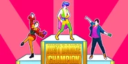 Hairman in the icon for the playlist "Just Dance 2021 Hits" (along with Kym Noe and Adore You)