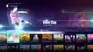 Boom Clap on the Just Dance 2016 menu