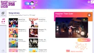 Happier Than Ever on the Just Dance Now menu (computer)