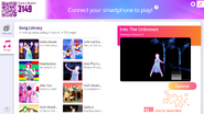 Into the Unknown on the Just Dance Now menu (2020 update, computer)