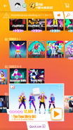 The Time (Dirty Bit) on the Just Dance Now menu (outdated, phone)