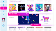 Blue (Da Ba Dee) on the Just Dance 2019 menu