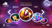 Crazy in Love on the Just Dance 2 menu