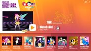 I Kissed a Girl on the Just Dance Now menu (2017 update, computer)