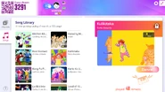 Kulikitaka on the Just Dance Now menu (computer)