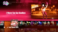 Never Can Say Goodbye on the Just Dance 2017 menu