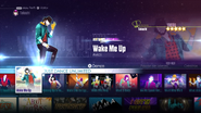 Wake Me Up on the Just Dance 2016 menu