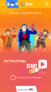 Just Dance Now coach selection screen (2017 update, phone)