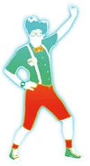 The album coach, as seen in The Art of Just Dance (10th Anniversary Edition)