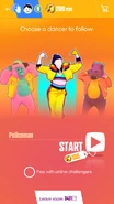 Just Dance Now coach selection screen (2017 update, phone)