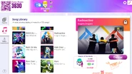 Radioactive on the Just Dance Now menu (computer)