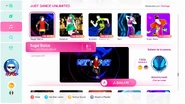 Sugar Dance on the Just Dance 2020 menu